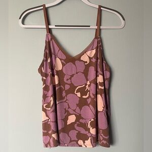 Target Stars Above Floral Brown and Purple Women's Sleep Set Pajamas